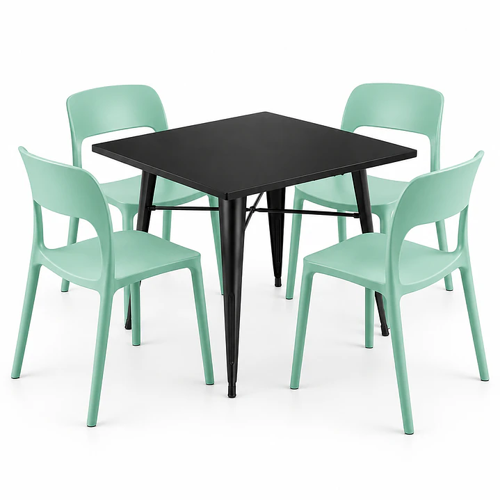 COMEDOR OREGÓN (MESA TOLIX 80X80 NORMAL + SILLA KENTUCKY) 2