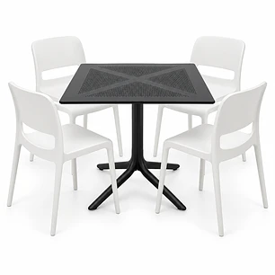 COMEDOR DAKOTA (MESA CUADRADA POLIPROPILENO + SILLA KENTUCKY)