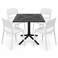 COMEDOR DAKOTA (MESA CUADRADA POLIPROPILENO + SILLA KENTUCKY) - Miniatura 1