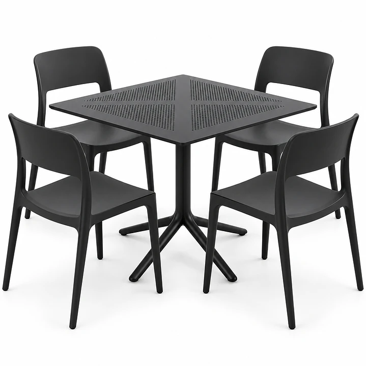 COMEDOR DAKOTA (MESA CUADRADA POLIPROPILENO + SILLA KENTUCKY) 3
