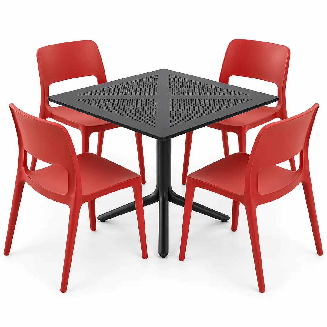 COMEDOR DAKOTA (MESA CUADRADA POLIPROPILENO + SILLA KENTUCKY) 4