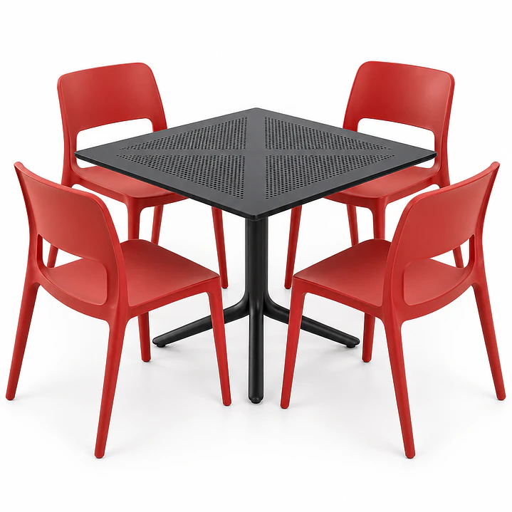 COMEDOR DAKOTA (MESA CUADRADA POLIPROPILENO + SILLA KENTUCKY) 4