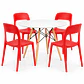 COMEDOR MICHIGAN (MELAMINA REDONDA BLANCA + SILLA KENTUCKY) - Miniatura 1