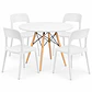 COMEDOR MICHIGAN (MELAMINA REDONDA BLANCA + SILLA KENTUCKY) - Miniatura 2