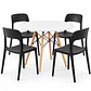 COMEDOR MICHIGAN (MELAMINA REDONDA BLANCA + SILLA KENTUCKY) - Miniatura 3