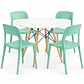 COMEDOR MICHIGAN (MELAMINA REDONDA BLANCA + SILLA KENTUCKY) - Miniatura 4