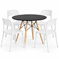 COMEDOR ÑUBLE (MELAMINA REDONDA NEGRA + SILLA KENTUCKY) - Miniatura 1