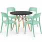 COMEDOR ÑUBLE (MELAMINA REDONDA NEGRA + SILLA KENTUCKY) - Miniatura 2
