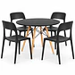 COMEDOR ÑUBLE (MELAMINA REDONDA NEGRA + SILLA KENTUCKY) - Miniatura 4
