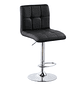 Silla Bar Negra Base Cromada Ajustable - Miniatura 1