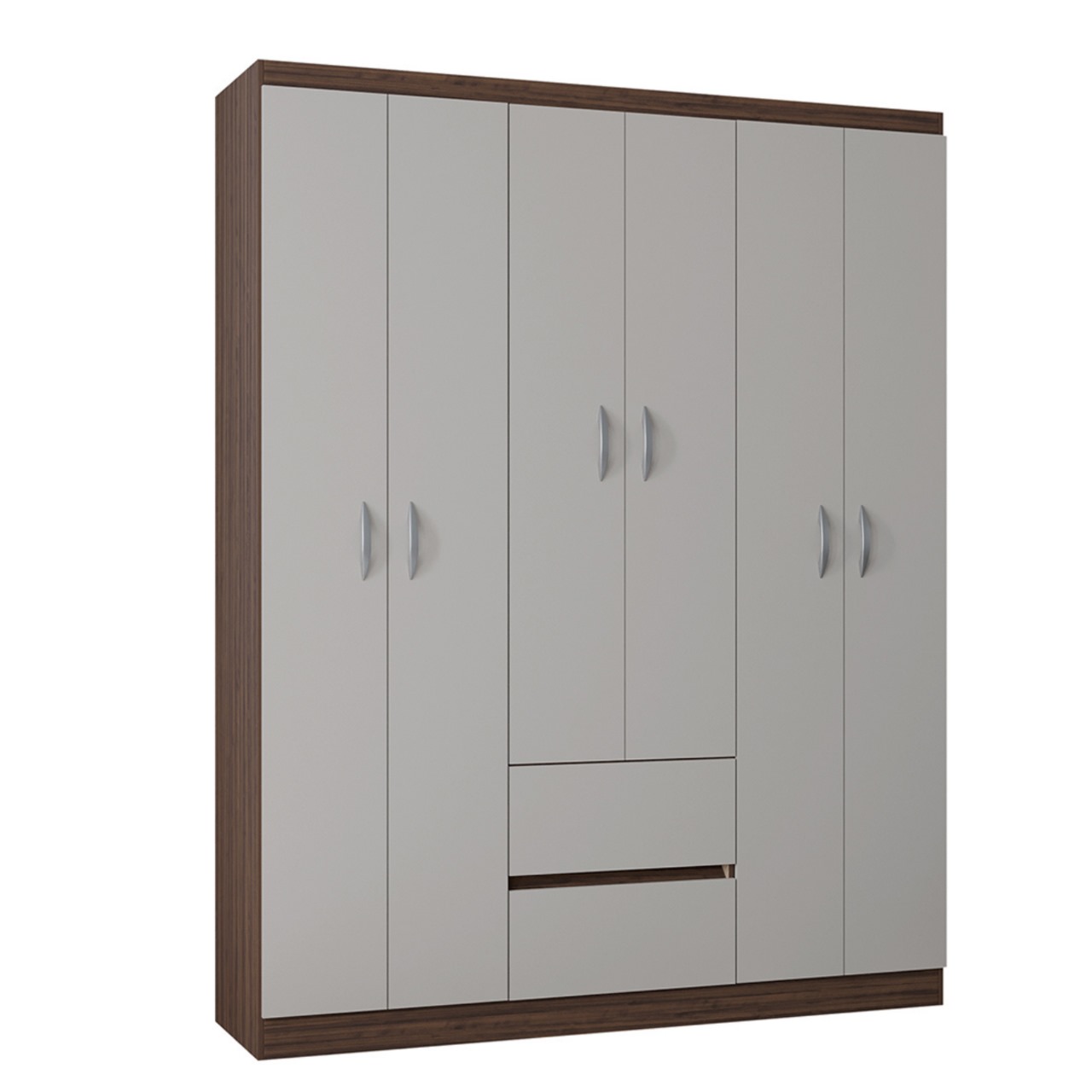 Closet Lisboa 6 puertas Chocolate Offwhite