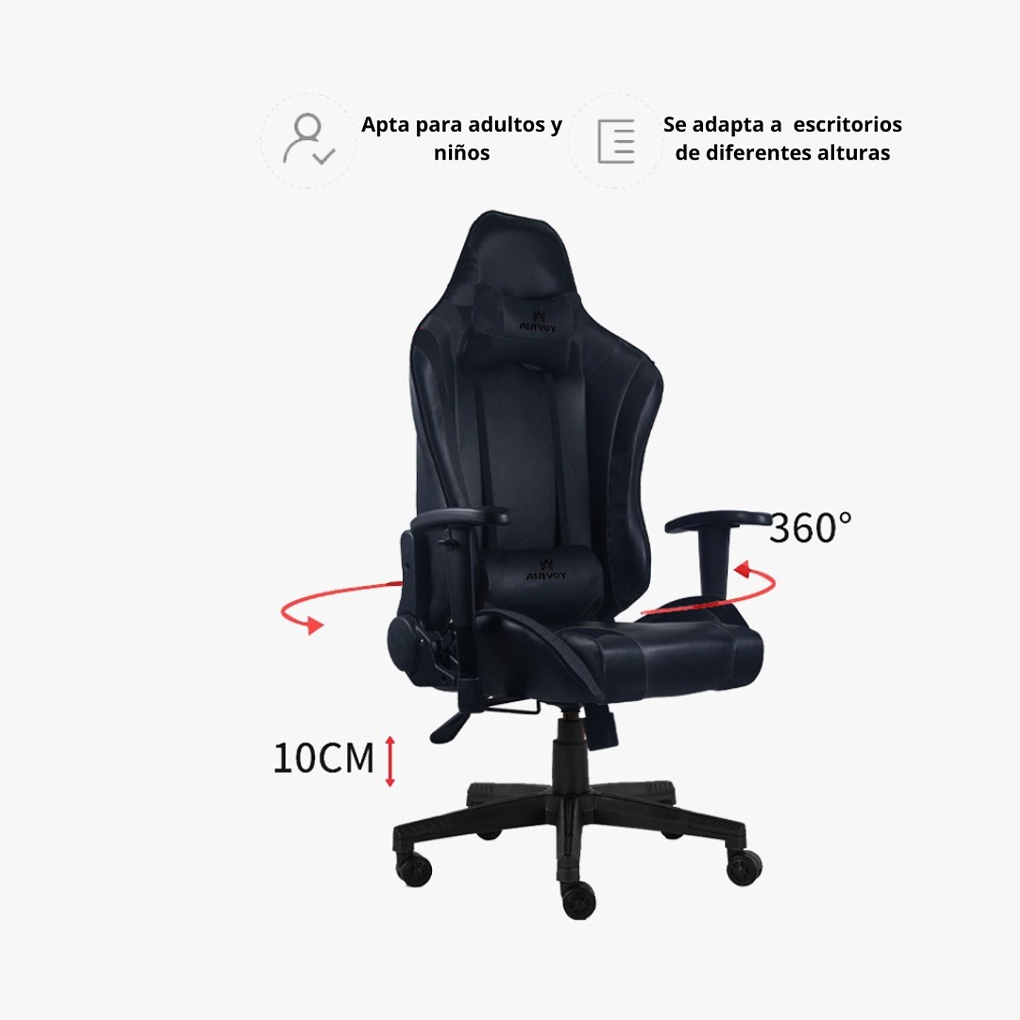 Silla Gamer Valorant Negra 1