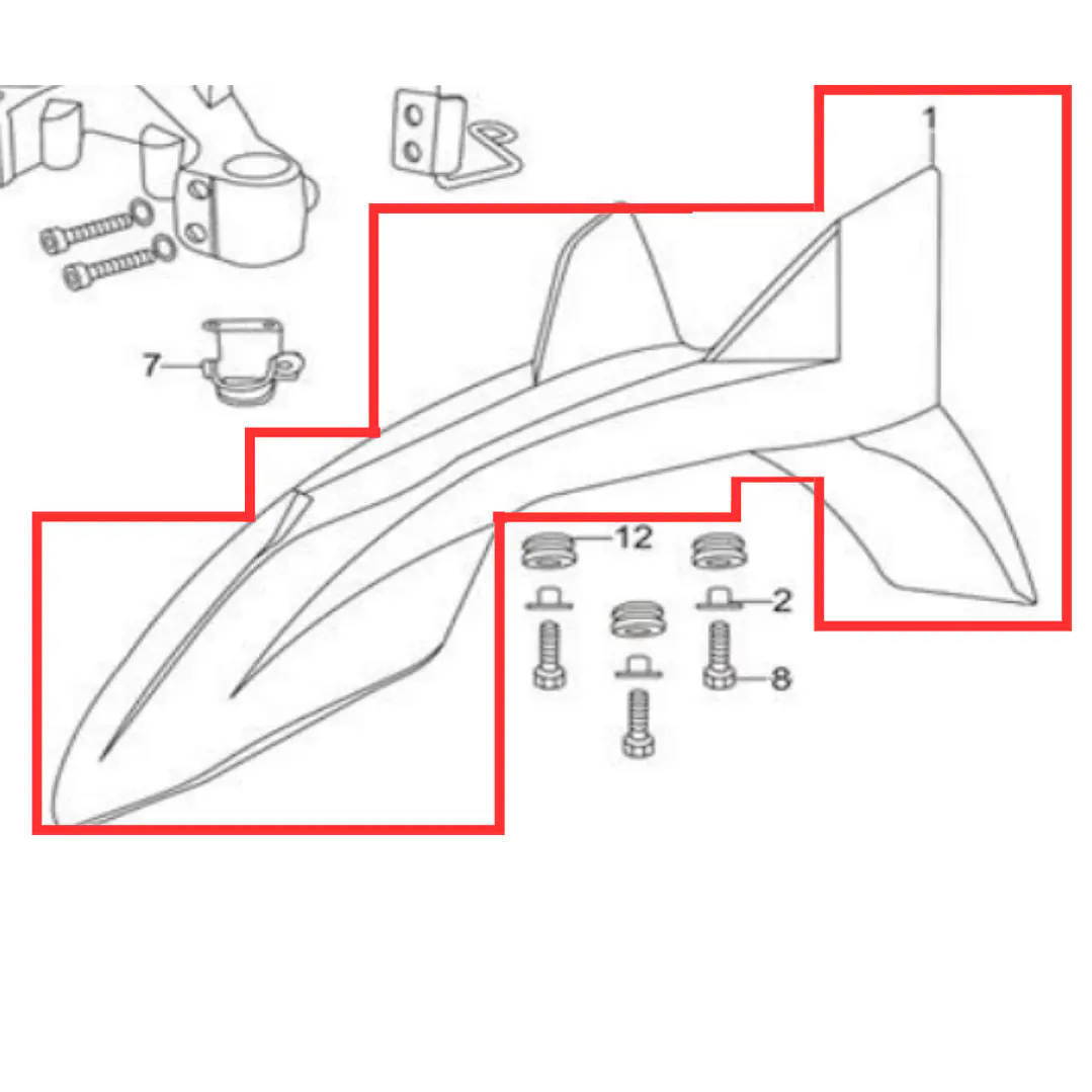 GUARDABARRO DEL 125 TTR 1