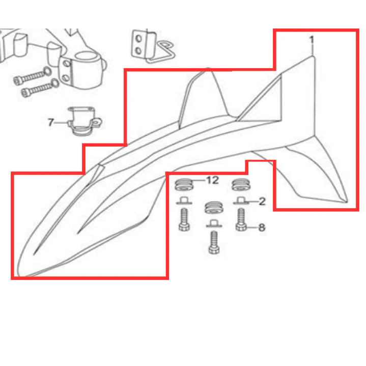 GUARDABARRO DEL 125 TTR 1