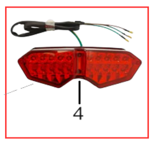 STOP LED ROJO NKD 