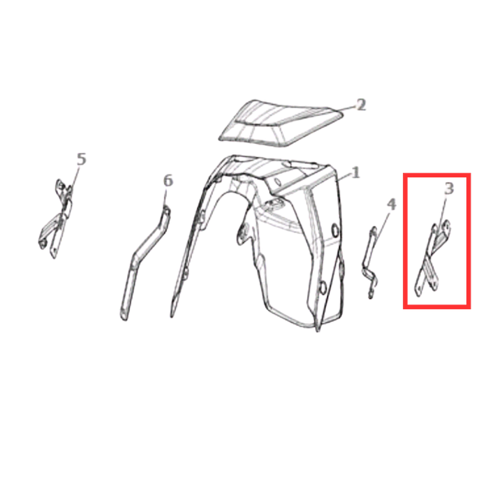 SOPORTE DE GUARDABARRO DELANTERO 1 DE VOGUE 300 DS 1