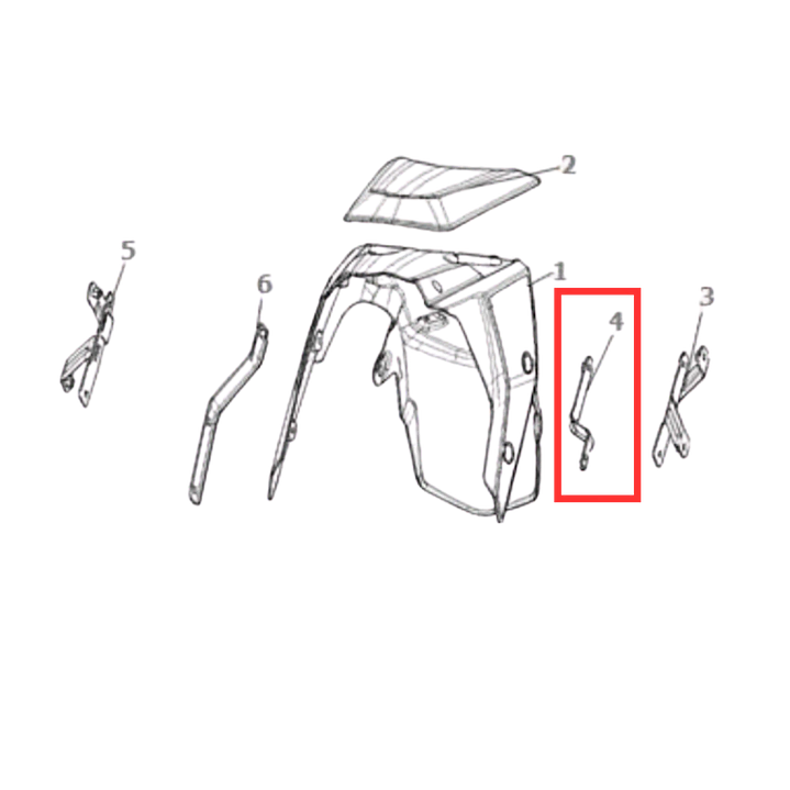 SOPORTE DE GUARDABARRO DELANTERO 2 DE VOGUE 300 DS 1
