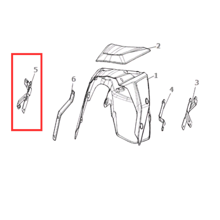 SOPORTE DE GUARDABARRO DELANTERO 3 DE VOGUE 300 DS 1