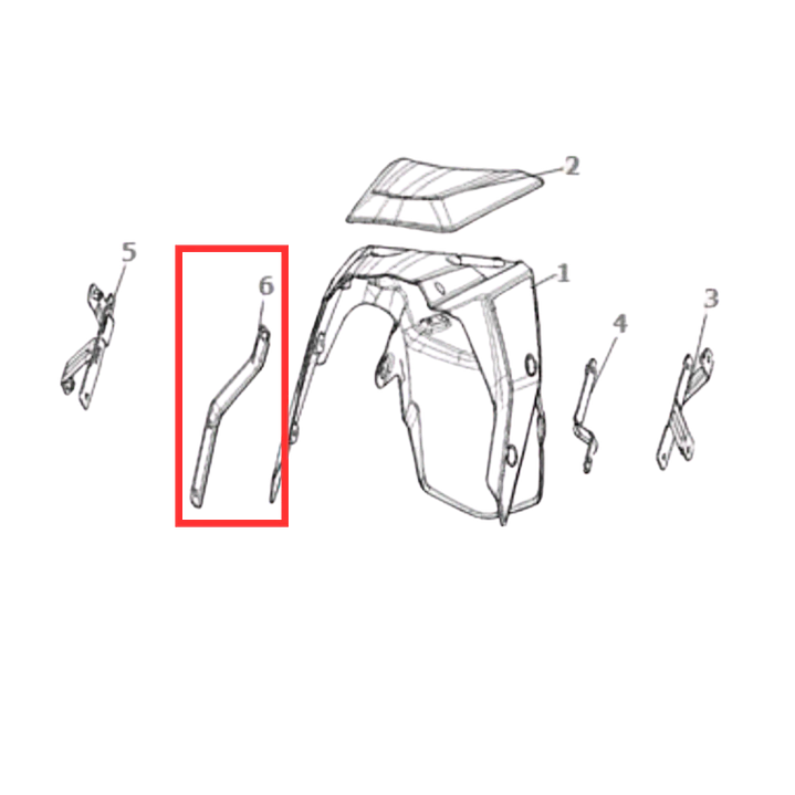 SOPORTE DE GUARDABARRO DELANTERO 4 DE VOGUE 300 DS 1
