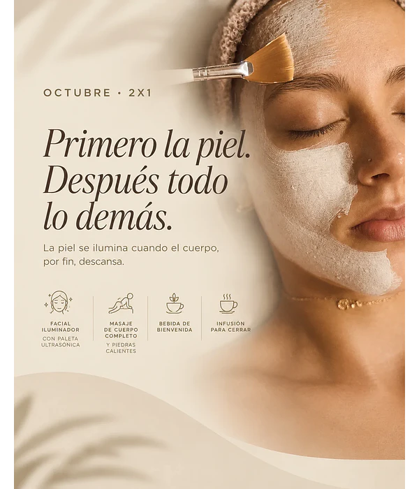 Ritual Skin Glow + Relax 2x1 - Facial y Masaje Luxury Day Spa