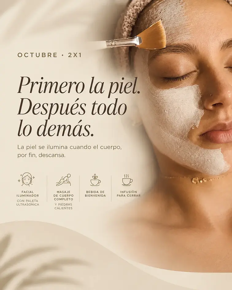 Ritual Skin Glow + Relax 2x1 - Facial y Masaje Luxury Day Spa