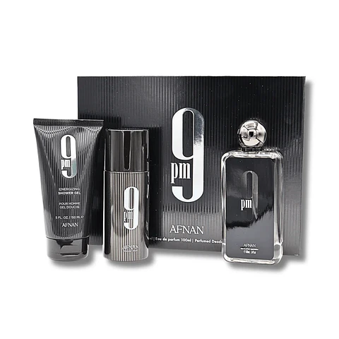 9PM De Afnan EDP 100ml + G/D + Deo Hombre Estuche