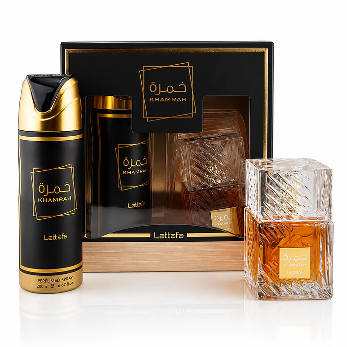 Set Lattafa Khamrah – Eau de Parfum 100ml + Body Spray 200ml 1