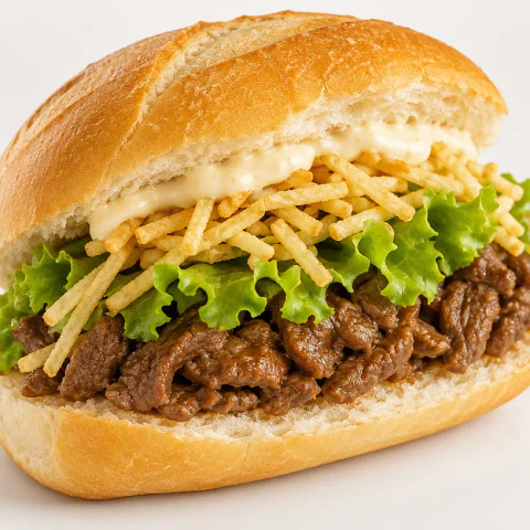 Carne a la mayo — pan frica