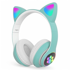 Audifono Bluetooth Kitty Patitas Verde