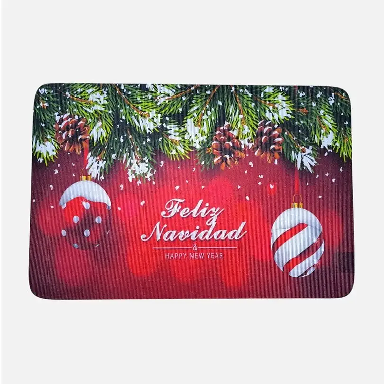 Alfombra Navideña, Tapete Limpia pies 60X40 Cm 3