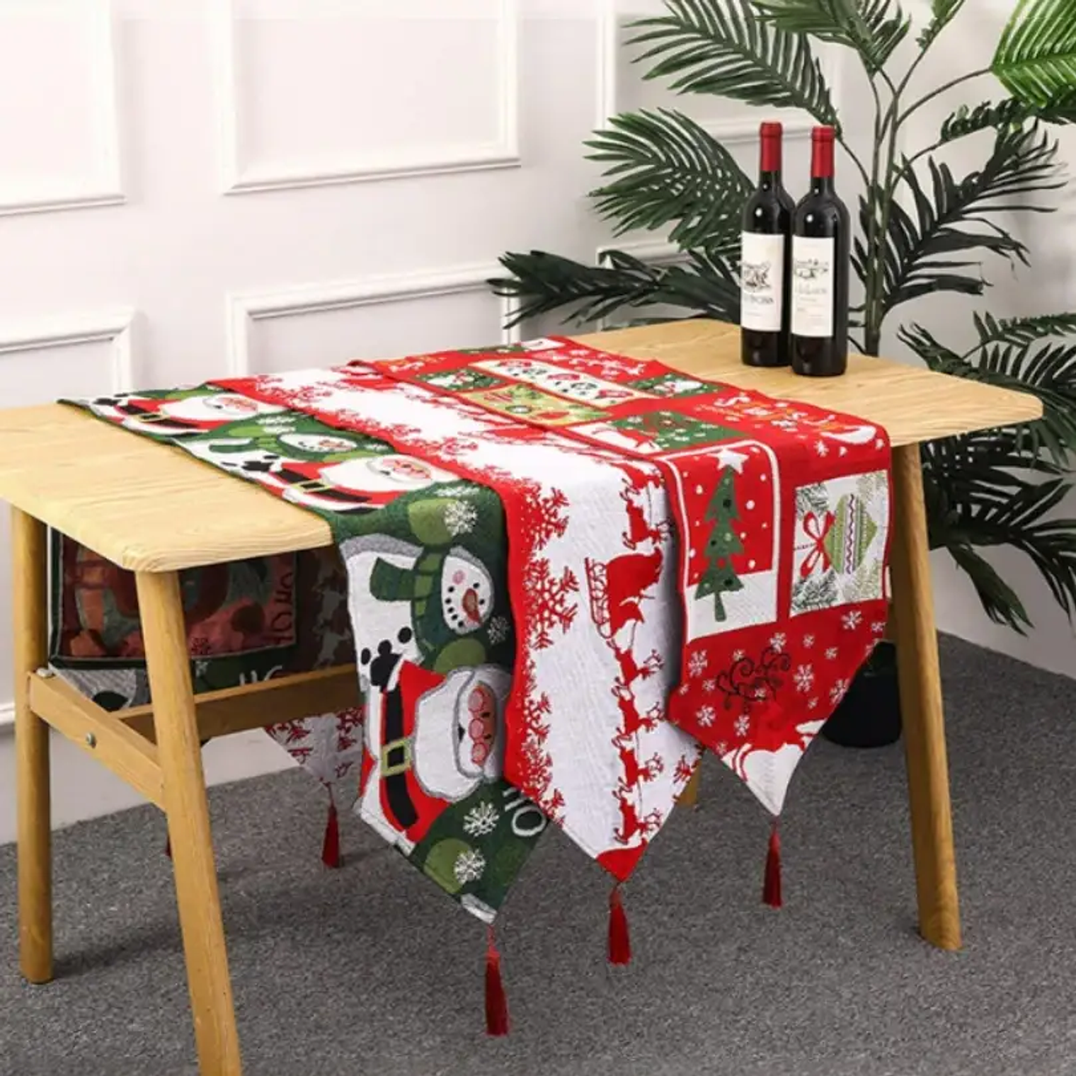 Cento de mesa caminito navideño 180x35 Cm 4