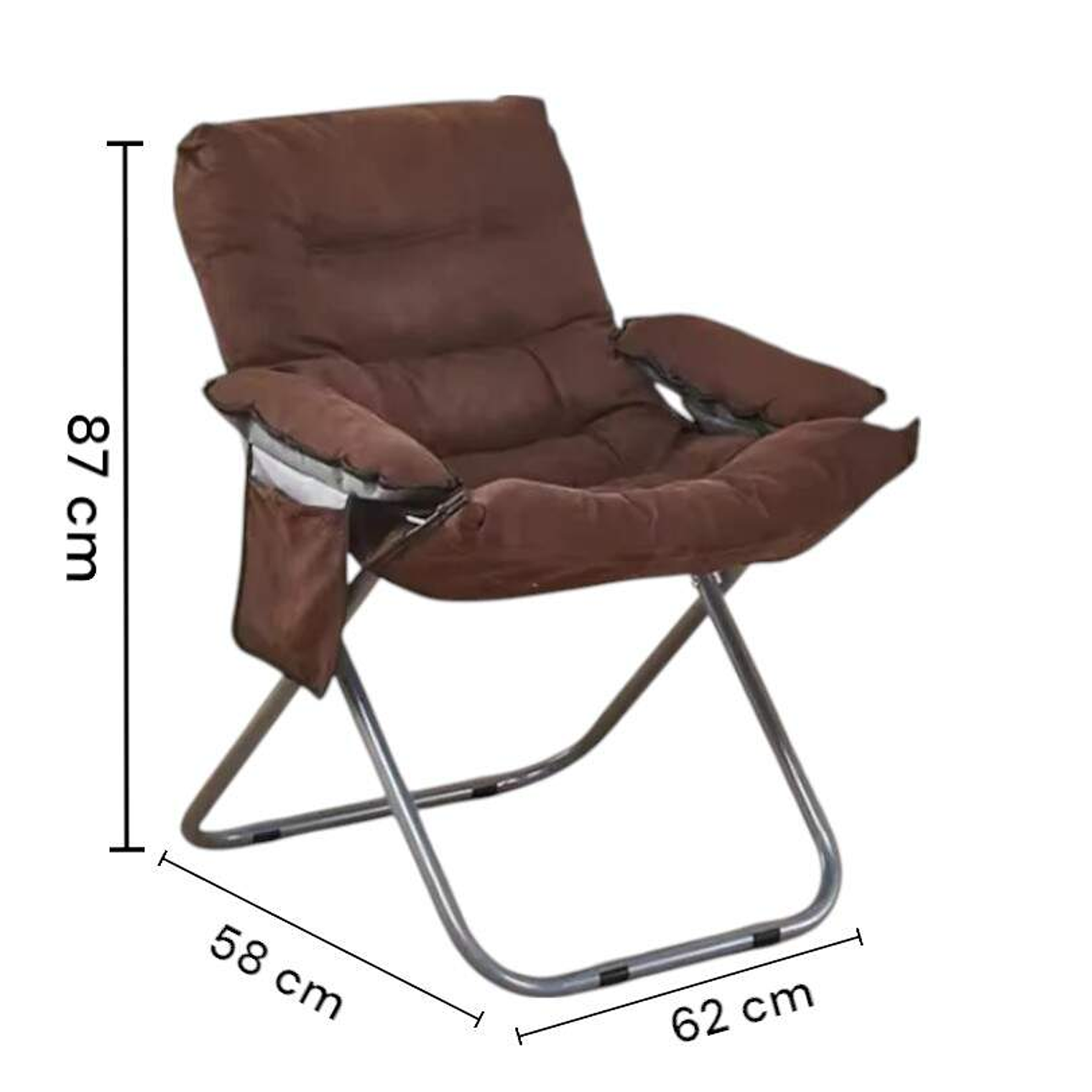 Silla Reposera Tipo Sillón Plegable Café 3