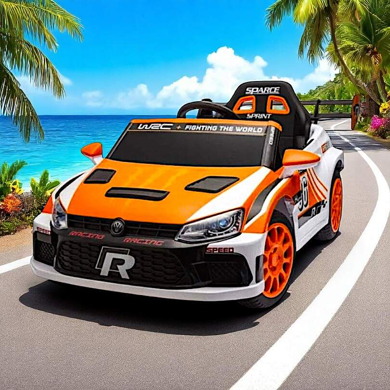 Auto Electrico Deportivo Drift Naranjo 2