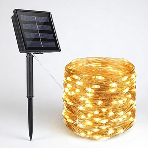 Luz Led Solar Calida De 5 Mt