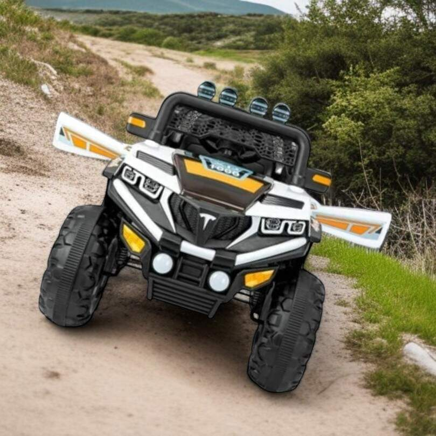 Auto Electrico Gran Jeep Blanco 7