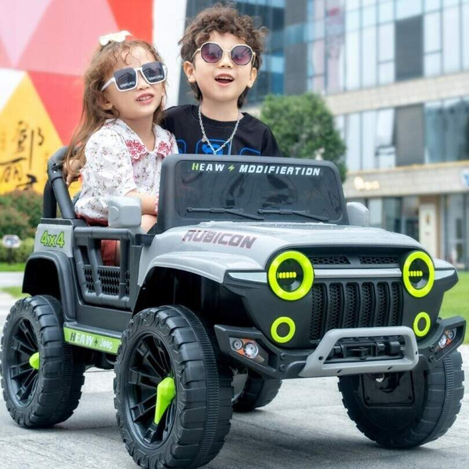 Auto Electrico Rubicon Gris 2