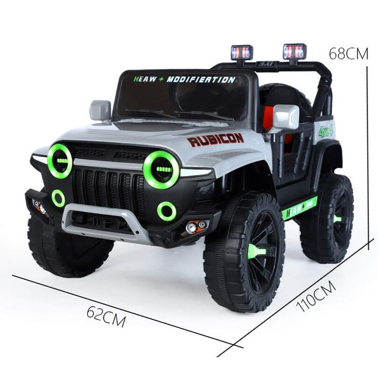 Auto Electrico Rubicon Gris 4
