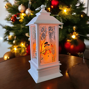 Farolito Vela Led Deco Navidad Blanco 12x5 Cm