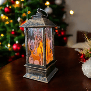 Farolito Vela Led Deco Navidad Café 12x5 Cm