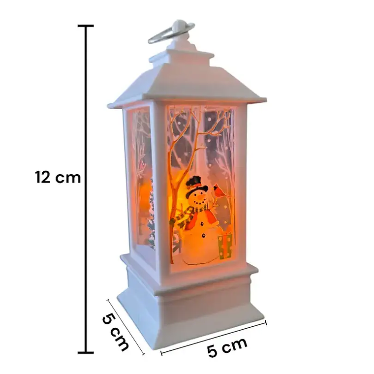 Farolito Vela Led Deco Navidad Dorado 12x5 Cm 2