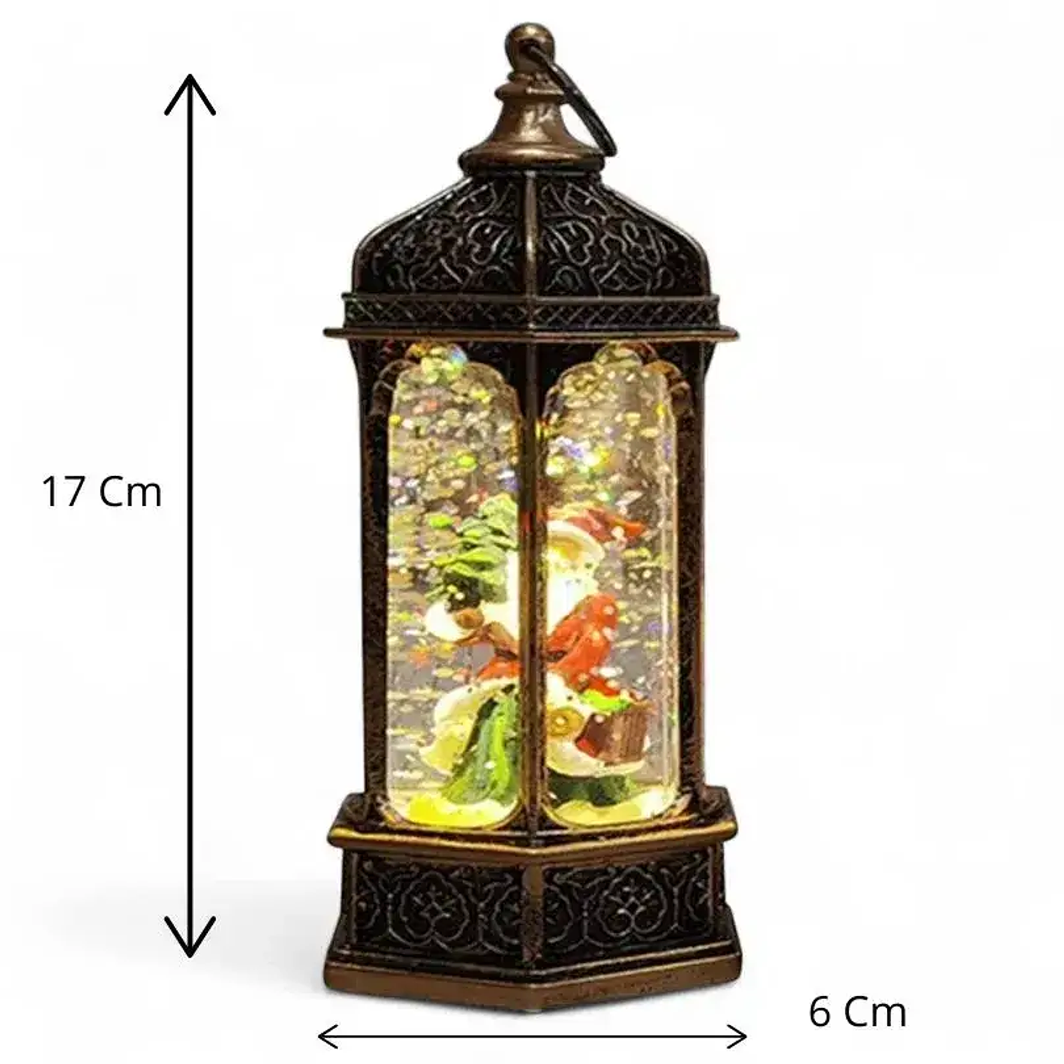 Lampara Led Deco Torre Viejito Pascuero 17x6 cm 1