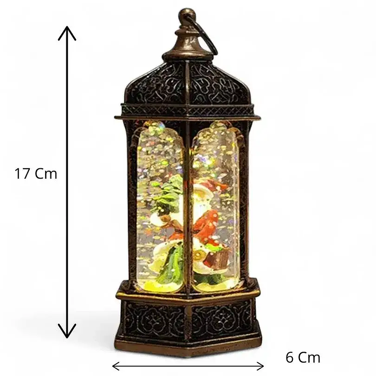 Lampara Led Deco Torre Viejito Pascuero 17x6 cm 1