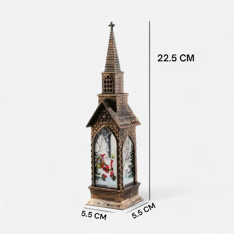 Lampara Led Deco Iglesia Navideña 22x5,5 Cm 3