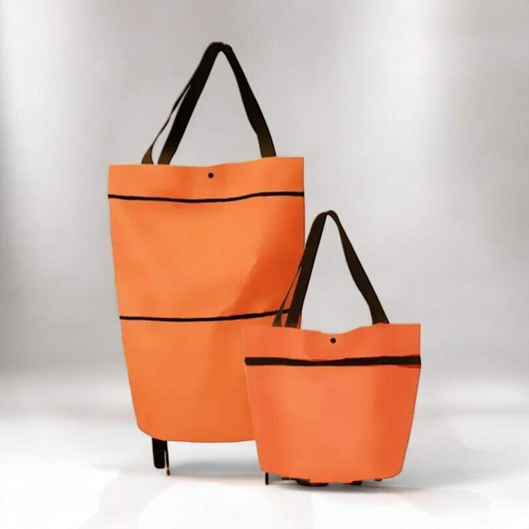 Carrito Plegable Con Ruedas Naranjo 1