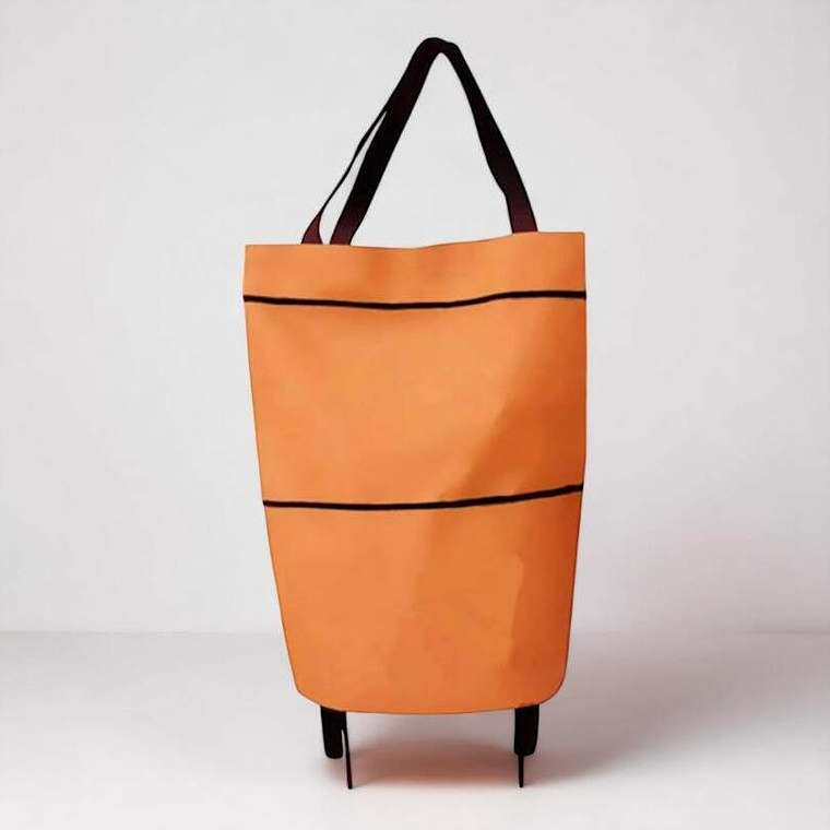 Carrito Plegable Con Ruedas Naranjo 2