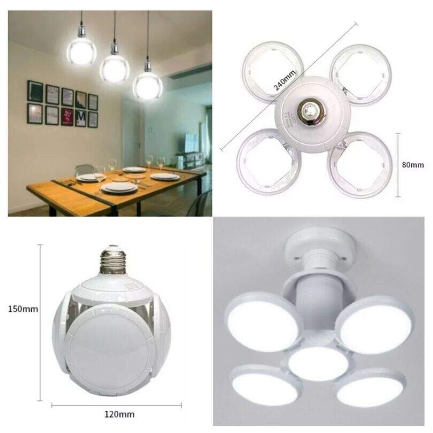 Ampolleta Led Balon 5 Caras Ajustables 2