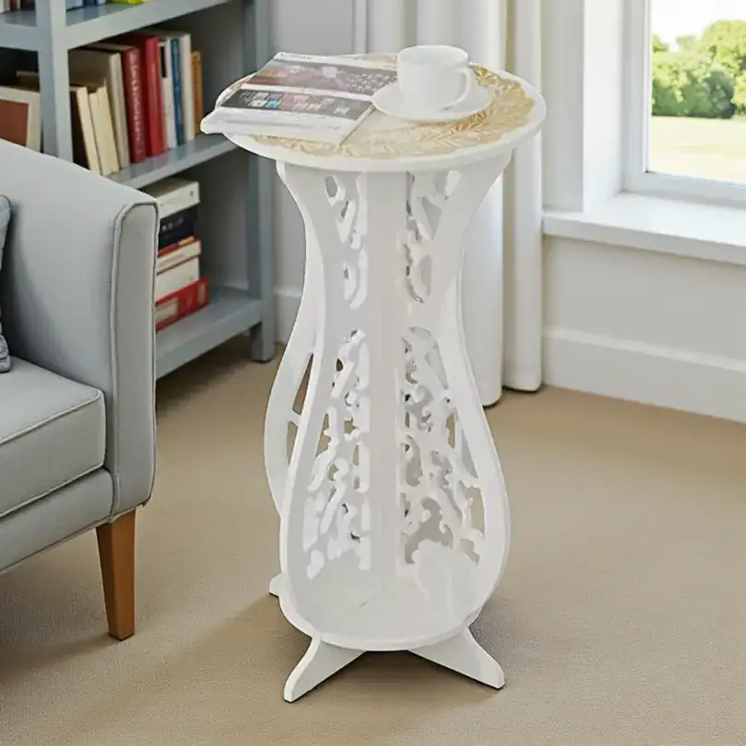 Mesita De Pie Redonda 43X25 Cm 1