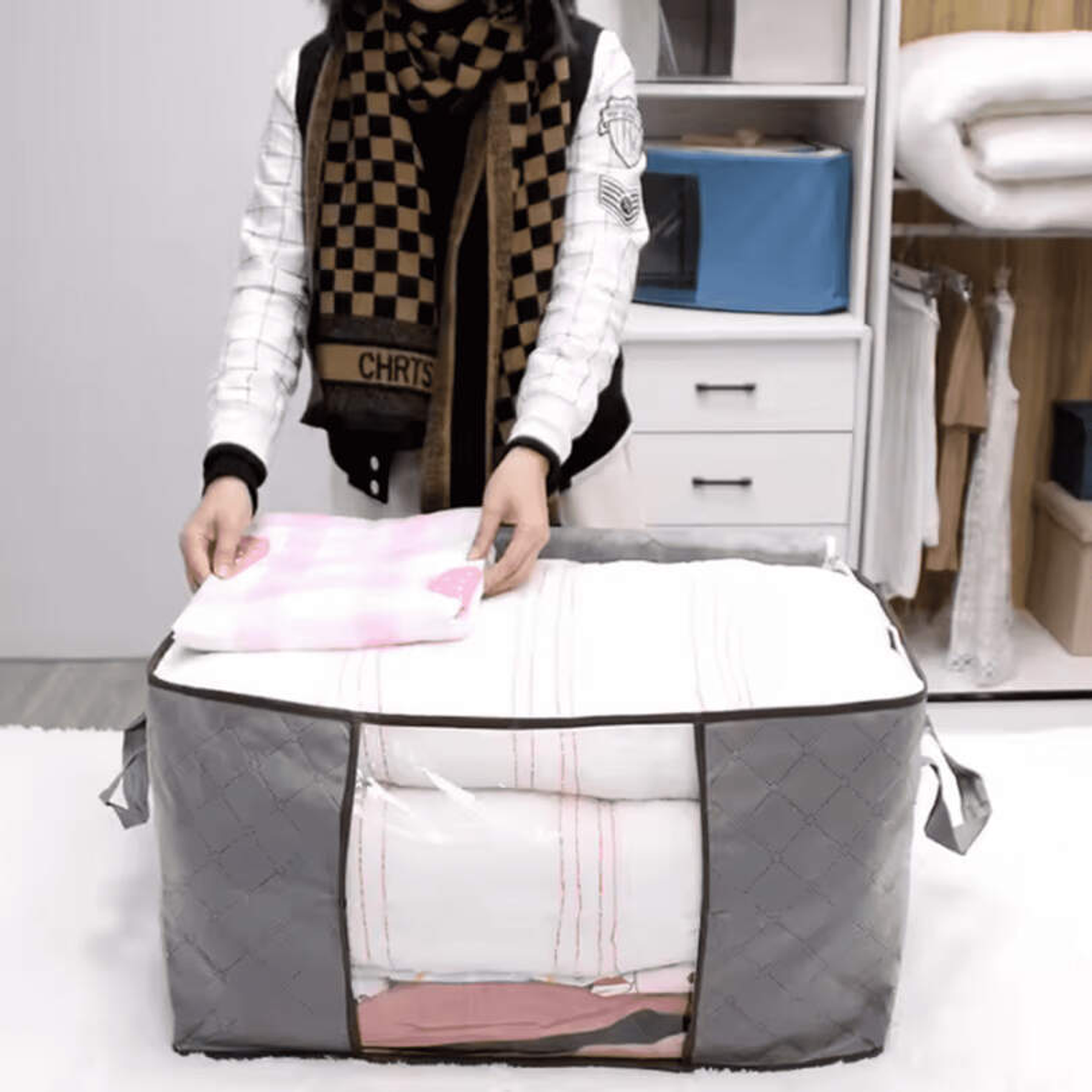 Bolsa Tela Multiuso Gris Talla (S),(M) y (L) 3