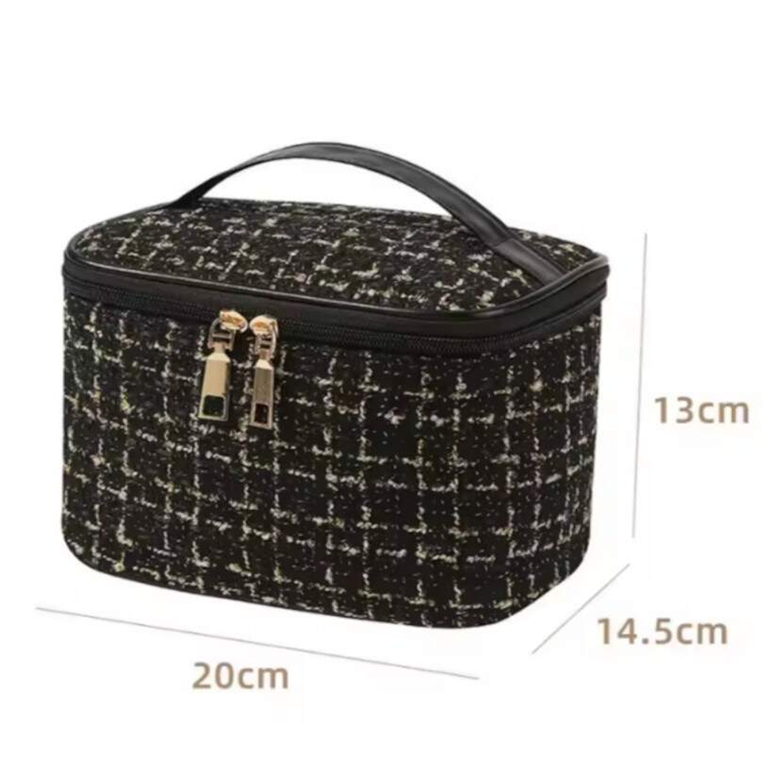 Estuche Cosmetiquero Con Cierre Negro 2