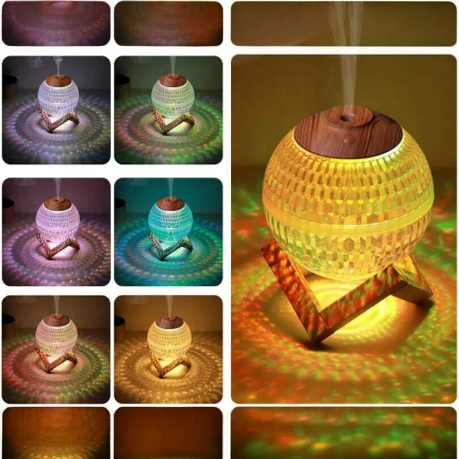 Humidificador,Difusor Bola Cristal Lampara 2